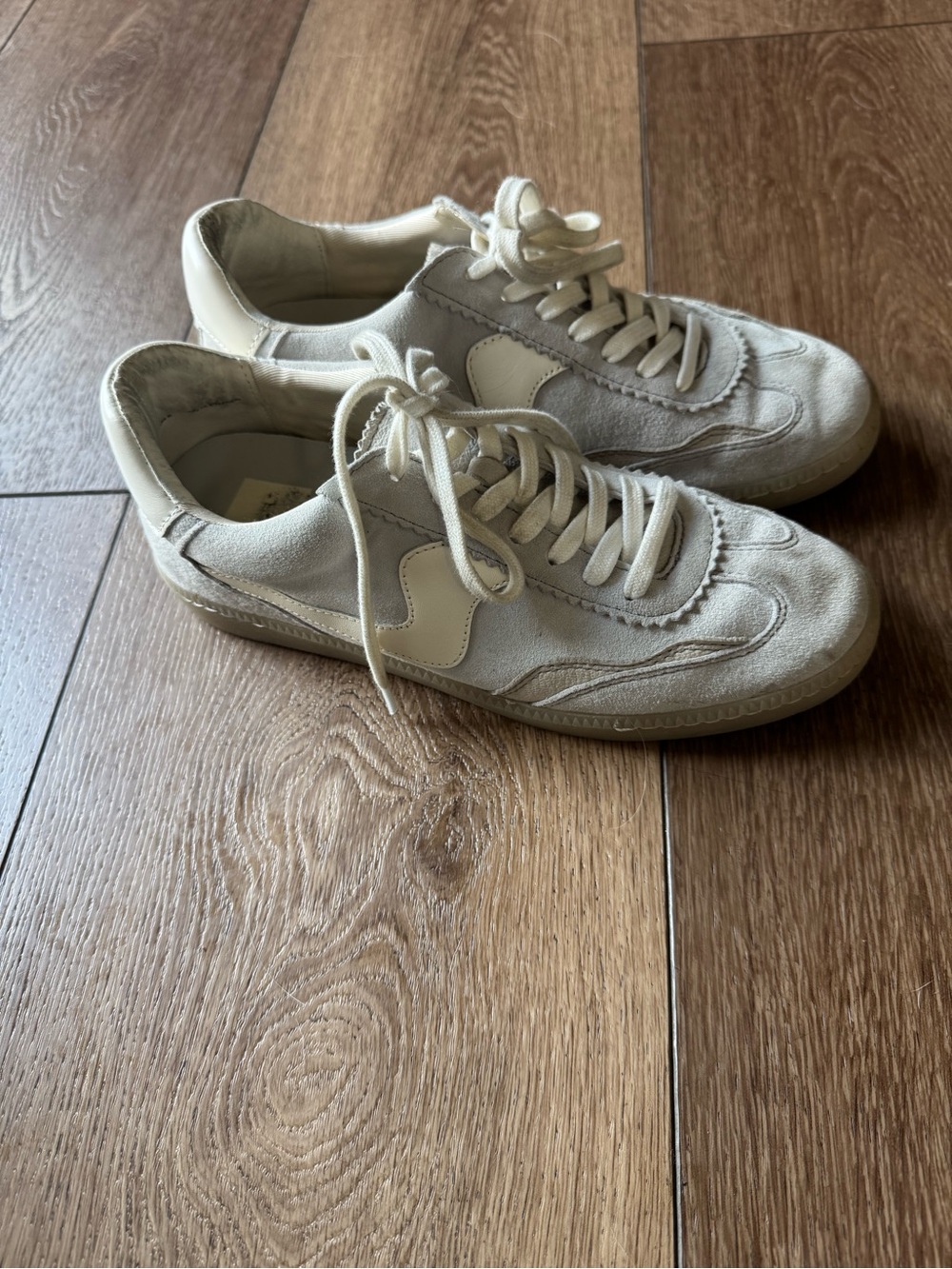 Dolce Vita Notice Retro Sneakers - Dune Suede / Ivory - Size 6.5